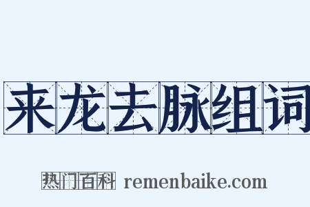 来龙去脉组词是什么意思的图片